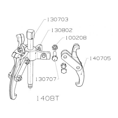 EXTRACTOR REVERSIBLE FORZA SERIE 1400T DE 3 PATAS